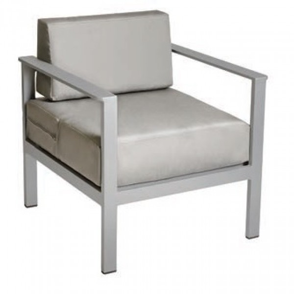 Belmar Aluminum Upholstered Outdoor Lounge Commercial Hospitality Pool Restaurant Hotel Arm chair